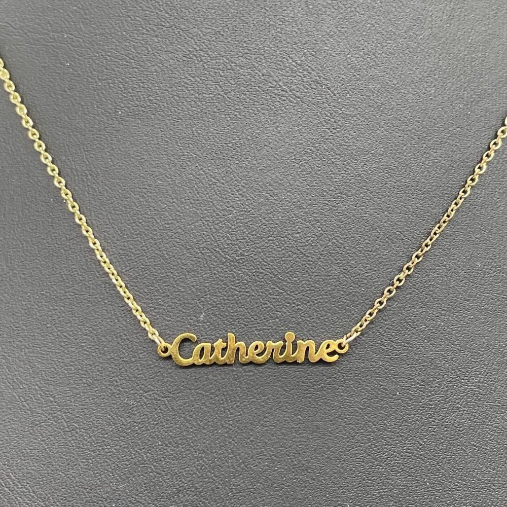 MBD Catherine Chain Necklace Gold Tone Name 16 to 20 Inches